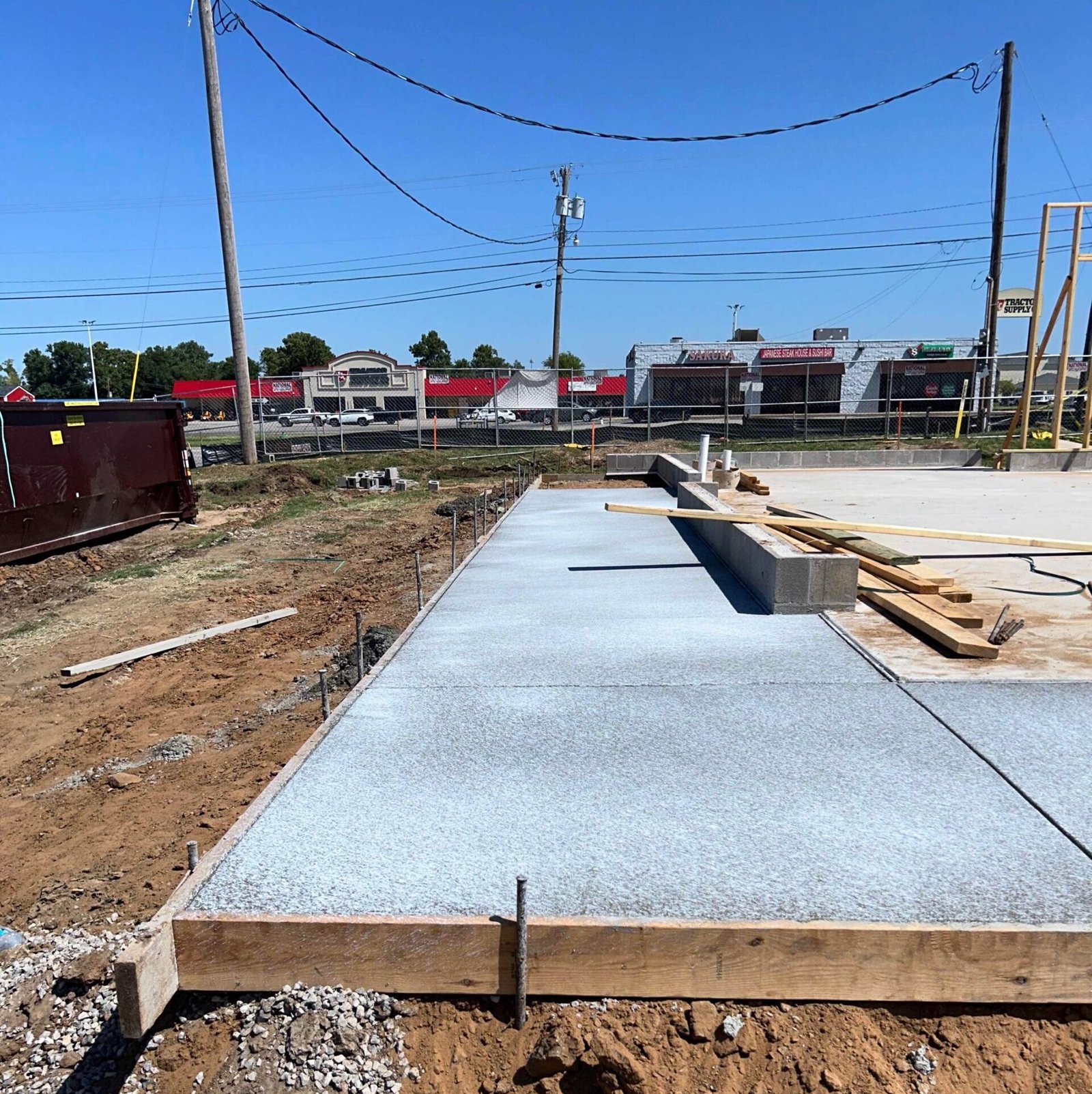 Application of commercial concrete in Kansas City.